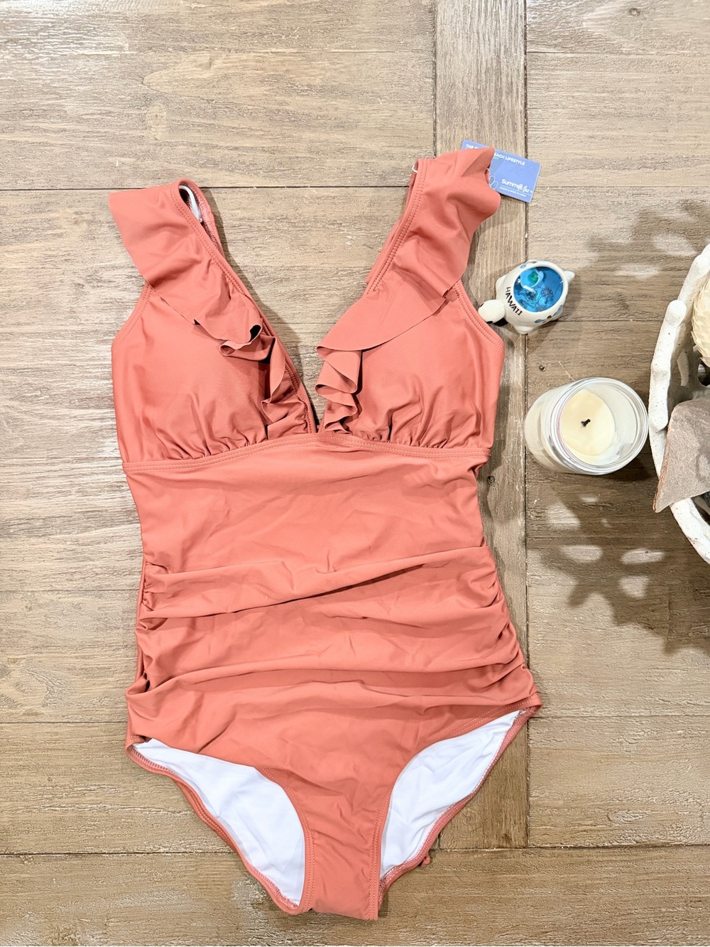 Cute Ruffled One-Piece Maternity Swimsuit